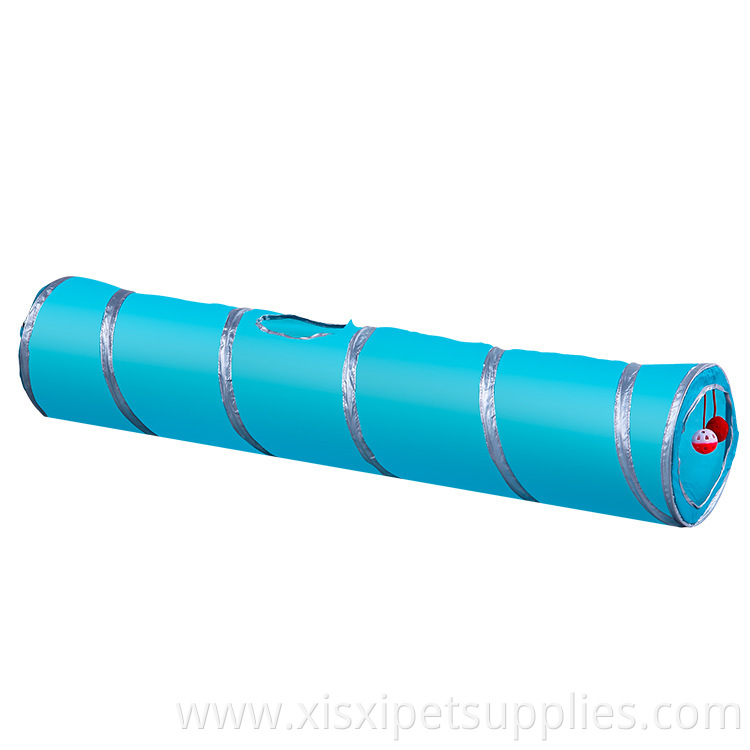 two color one Way Tunnel Cat Channel Rolling Puzzle Tunnel foldable toy